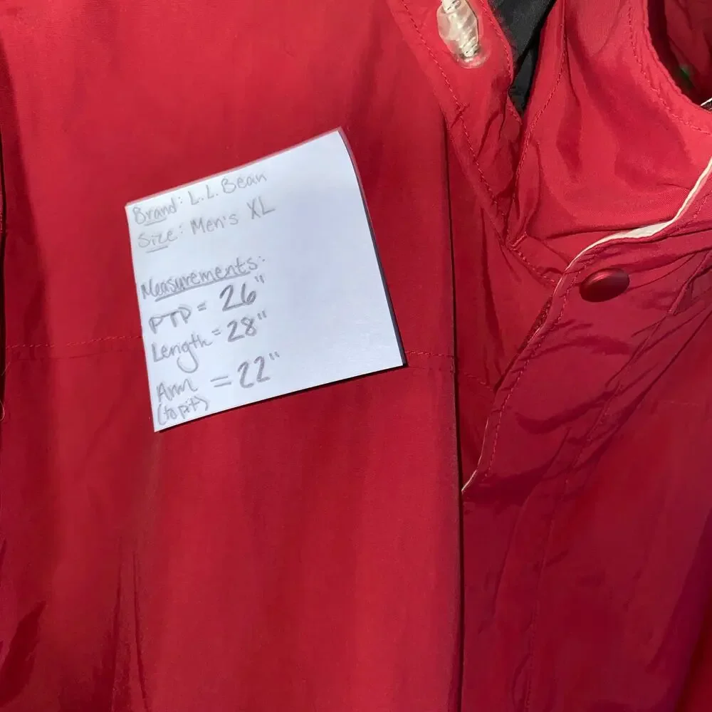 Vintage L.L. Bean Men'x XL Red Utility‎ Outerwear Jacket